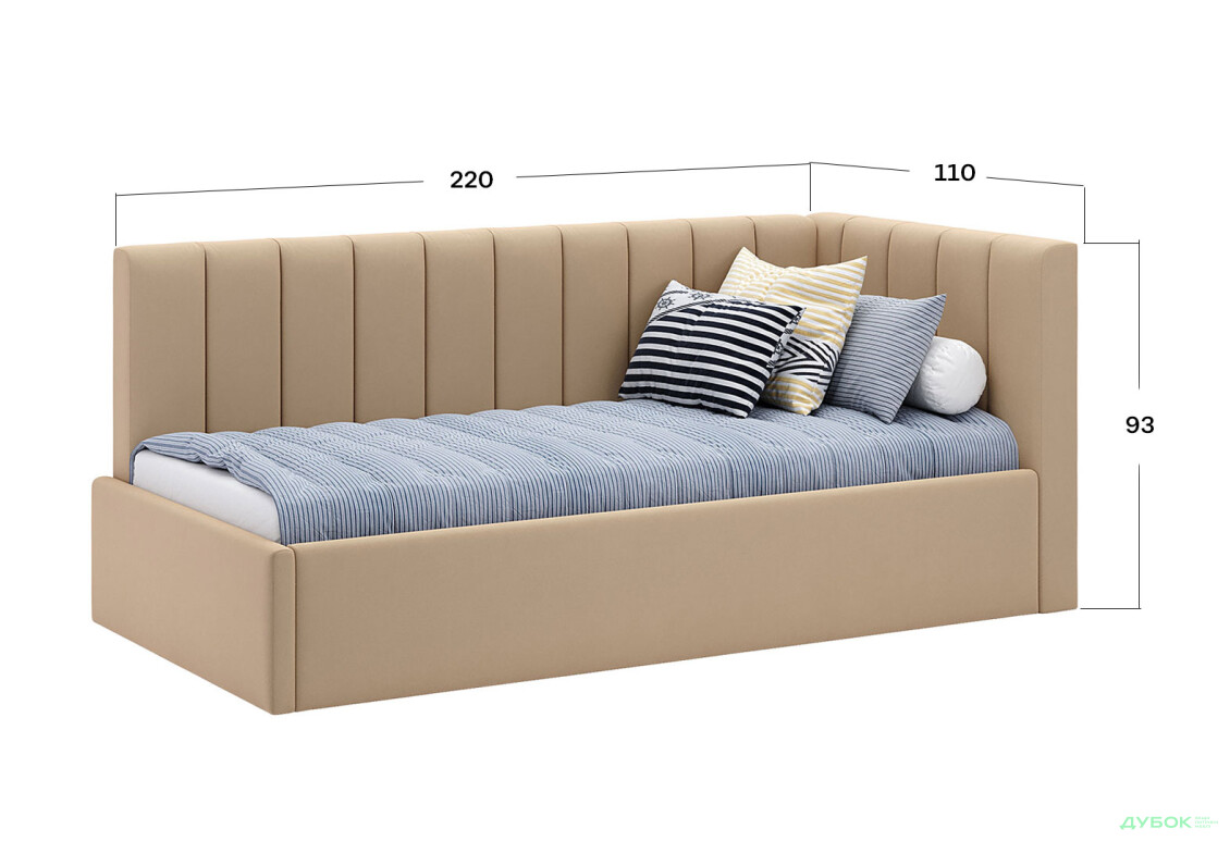 Зображення 3 - Ліжко м'яке MiroMark Шайн 90х200 см