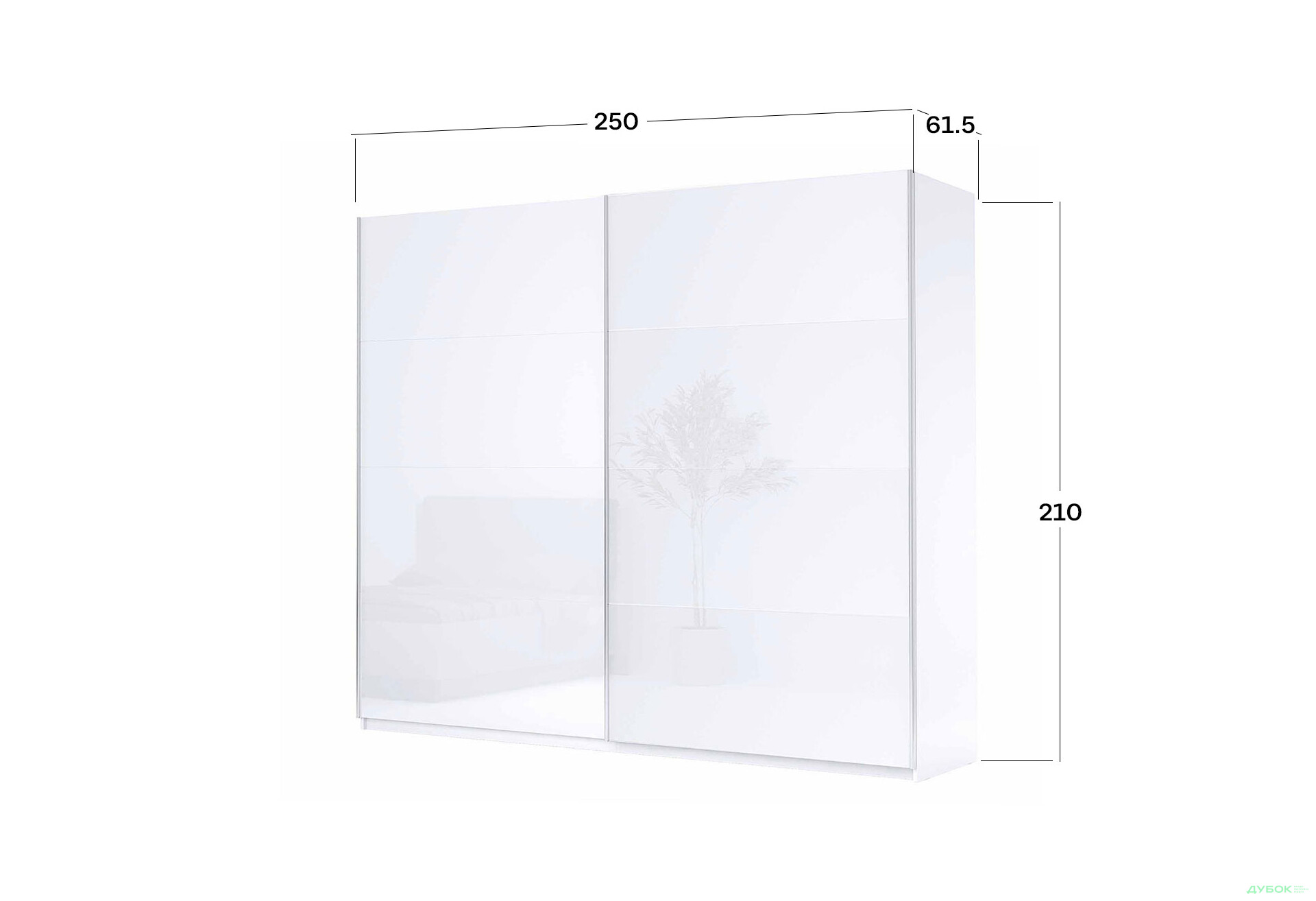 Шкаф-купе МироМарк Фемили 2-дверный 250х210 см Белый, серия Н - Изображение 5 Изображение 5 - Шкаф-купе МироМарк Фемили 2-дверный 250х210 см Белый, серия Н