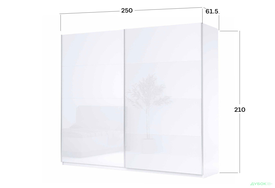 Шкаф-купе МироМарк Фемили 2-дверный 250х210 см Белый, серия Н - Изображение 5 Изображение 5 - Шкаф-купе МироМарк Фемили 2-дверный 250х210 см Белый, серия Н