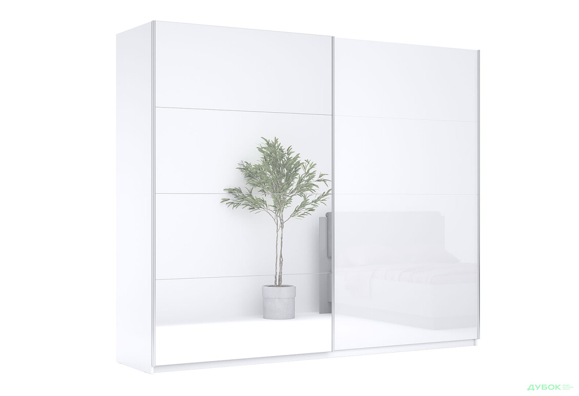 Шкаф-купе МироМарк Фемили 2-дверный с зеркалом 250х210 см Белый, серия Н - Изображение 1 Изображение 1 - Шкаф-купе МироМарк Фемили 2-дверный с зеркалом 250х210 см Белый, серия Н