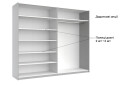 Шкаф-купе МироМарк Фемили 2-дверный с зеркалом 250х210 см Белый, серия Н - Изображение 10 Изображение 10 - Шкаф-купе МироМарк Фемили 2-дверный с зеркалом 250х210 см Белый, серия Н
