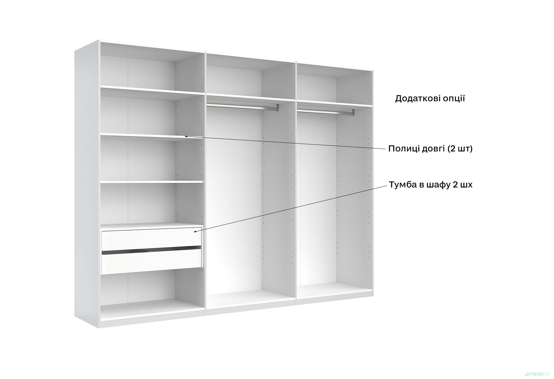 Шкаф МироМарк Рамона 6-дверный 274 см Дуб крафт/Лава, серия Н - Изображение 9 Изображение 9 - Шкаф МироМарк Рамона 6-дверный 274 см Дуб крафт/Лава, серия Н