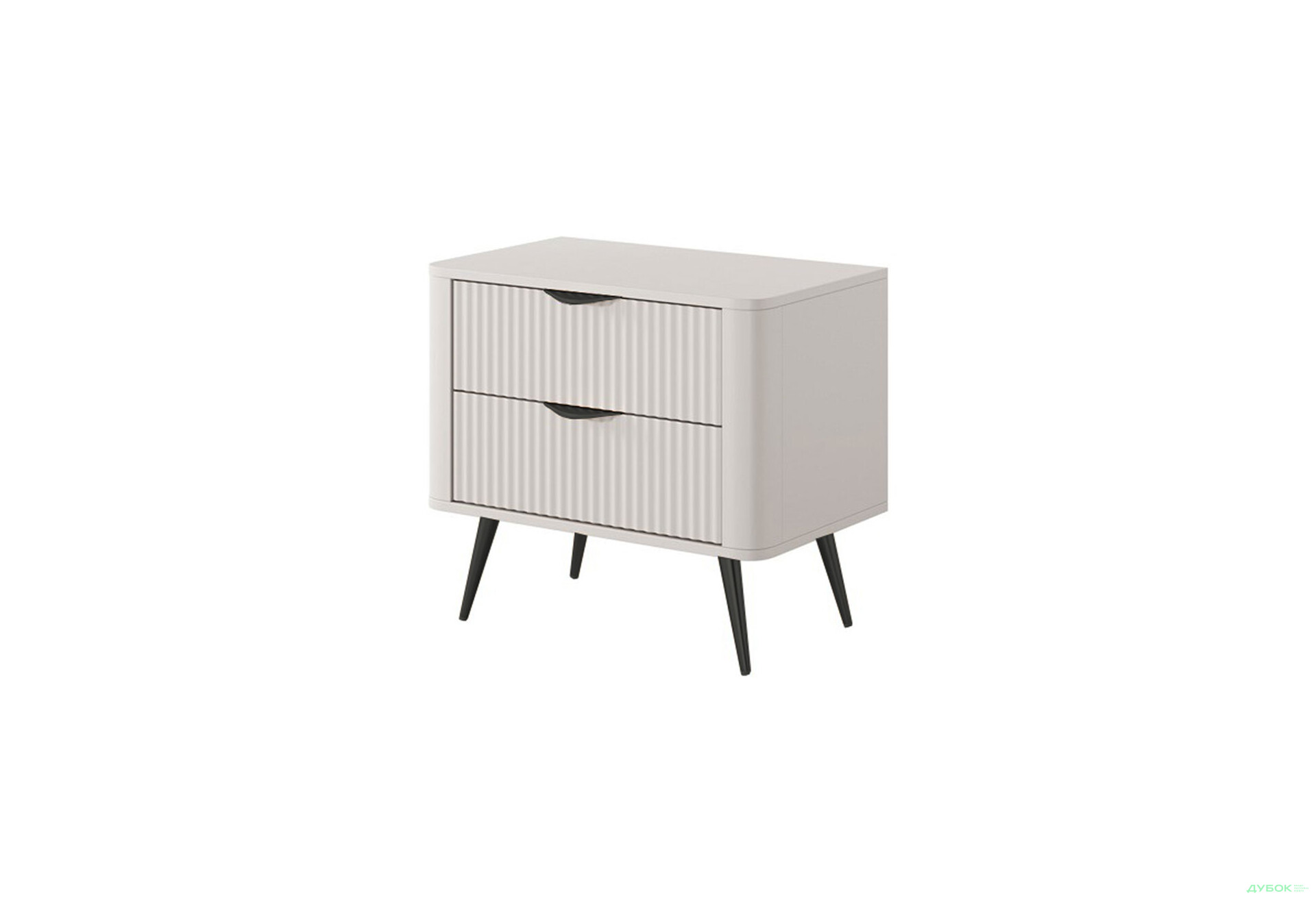 Изображение 1 - Прикроватная тумба Perfect Home Ланте / Lante с 2 ящиками 63 см, бежевый, черные ножки
