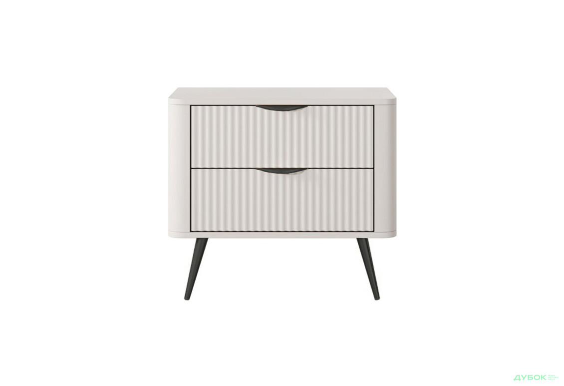 Изображение 3 - Прикроватная тумба Perfect Home Ланте / Lante с 2 ящиками 63 см, бежевый, черные ножки