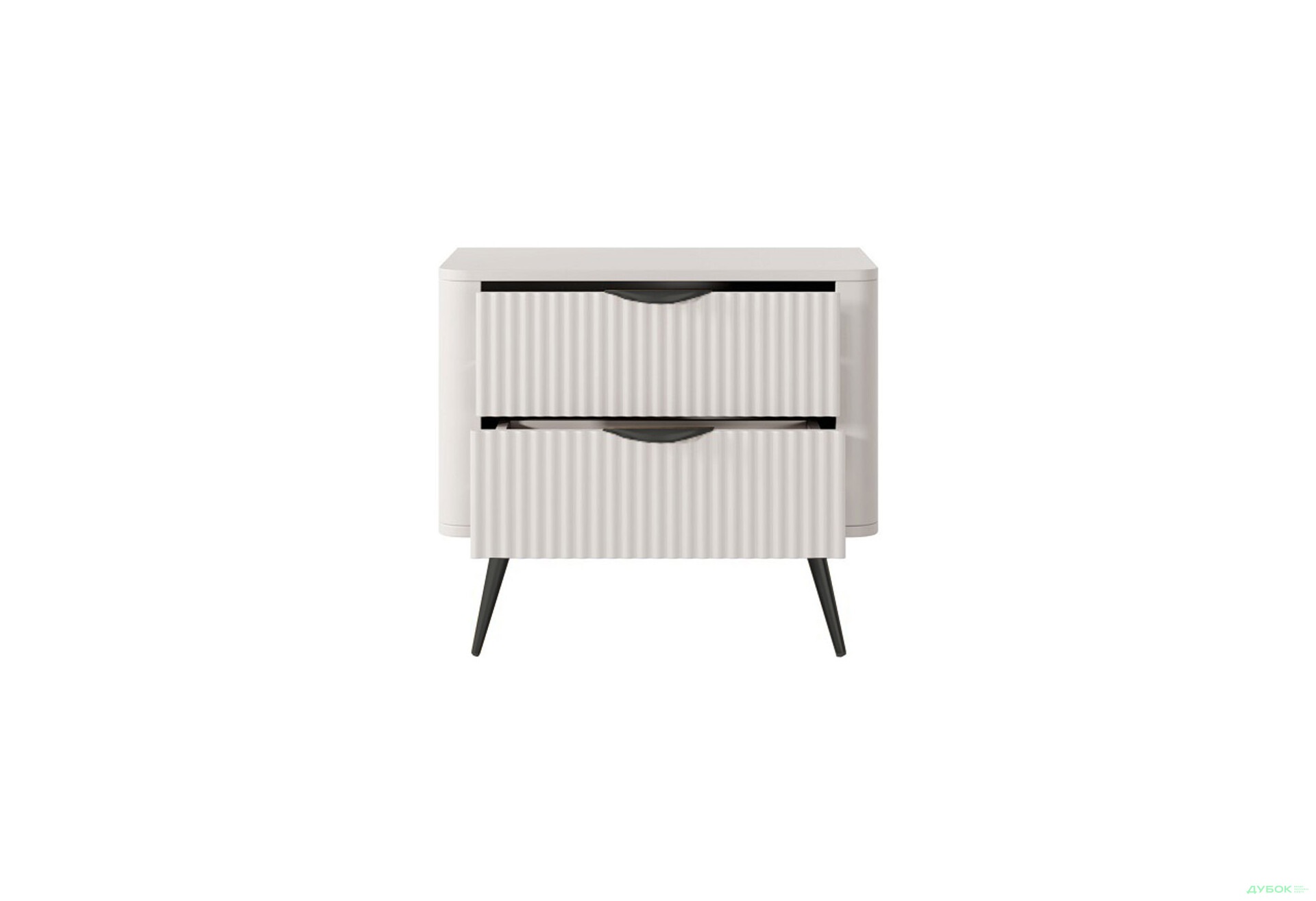 Изображение 4 - Прикроватная тумба Perfect Home Ланте / Lante с 2 ящиками 63 см, бежевый, черные ножки