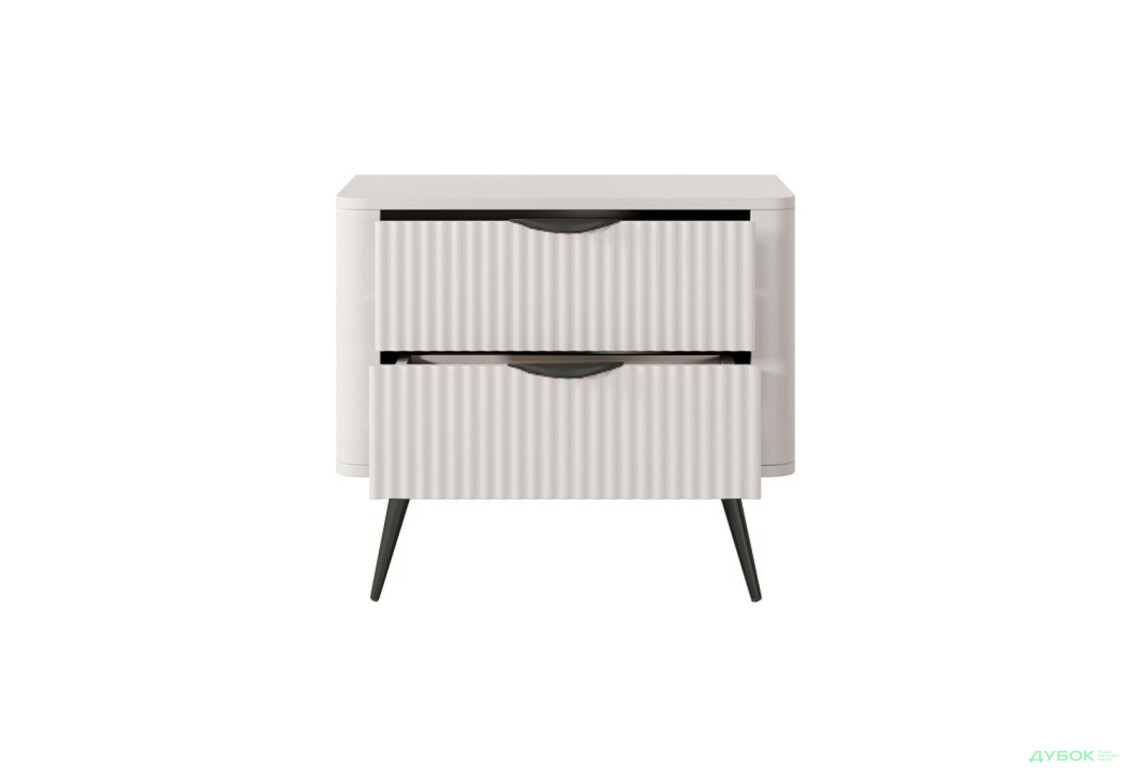 Изображение 4 - Прикроватная тумба Perfect Home Ланте / Lante с 2 ящиками 63 см, бежевый, черные ножки