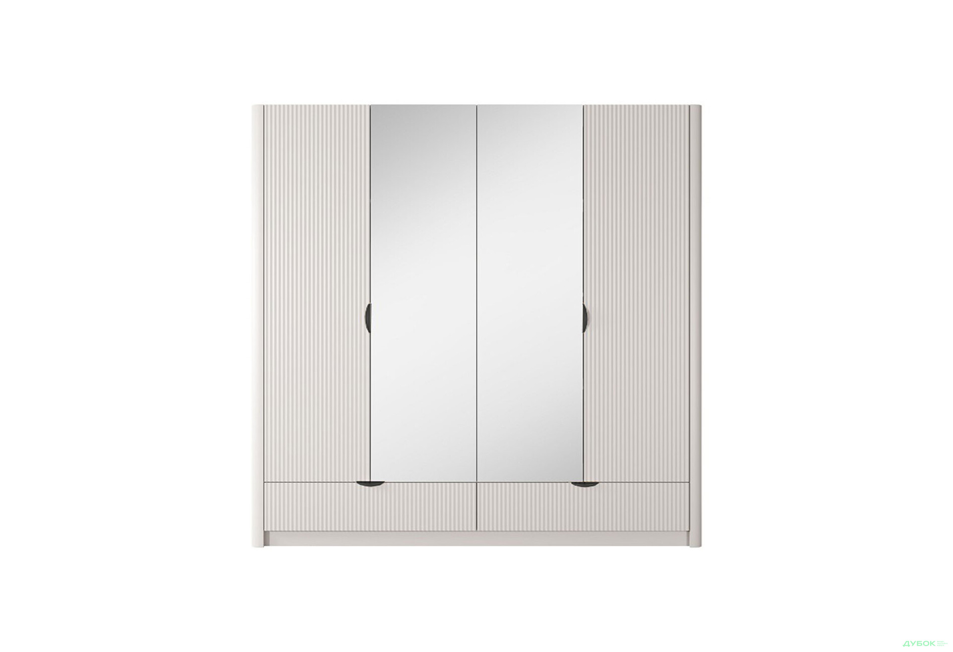 Шафа Perfect Home Ланте / Lante 4-дверна з 2 шухлядами 213 см, бежевий, чорні ручки - Зображення 3 Зображення 3 - Шафа Perfect Home Ланте / Lante 4-дверна з 2 шухлядами 213 см, бежевий, чорні ручки