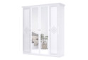 Шафа MiroMark Луїза 4-дверна з дзеркалом 192 см Біла, серія Н - Зображення 1 Зображення 1 - Шафа MiroMark Луїза 4-дверна з дзеркалом 192 см Біла, серія Н