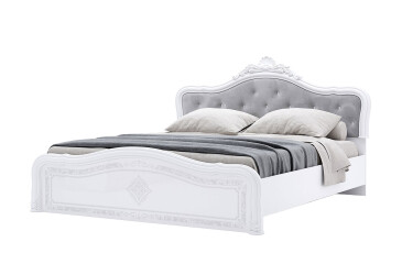 Ліжко MiroMark Луїза Люкс (без вкладу) з короною 160х200 см, біле