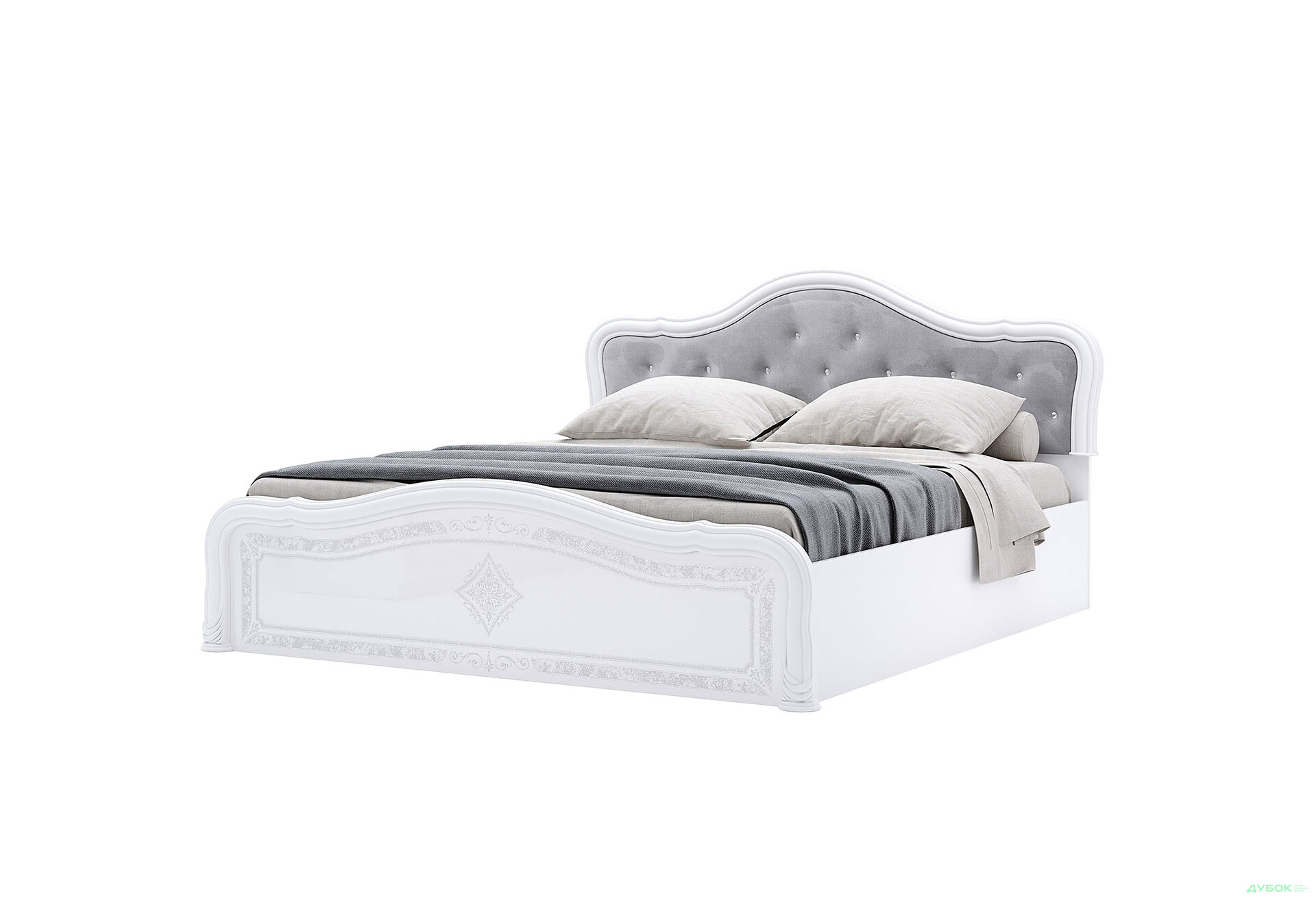 Ліжко MiroMark Луїза Люкс 160х200 см підйомне, біле - Зображення 1 Зображення 1 - Ліжко MiroMark Луїза Люкс 160х200 см підйомне, біле