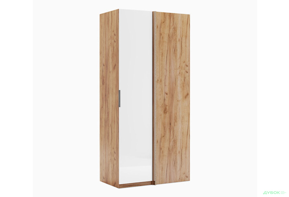 Шафа MiroMark Асті 1-дверна Кут 90° 100 см, Дуб крафт / Білий, серія Н - Зображення 1 Зображення 1 - Шафа MiroMark Асті 1-дверна Кут 90° 100 см, Дуб крафт / Білий, серія Н