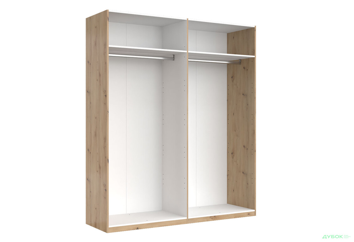 Шафа MiroMark Тедді 4-дверна із дзеркалом 179 см дуб артізан, серія Н - Зображення 4 Зображення 4 - Шафа MiroMark Тедді 4-дверна із дзеркалом 179 см дуб артізан, серія Н