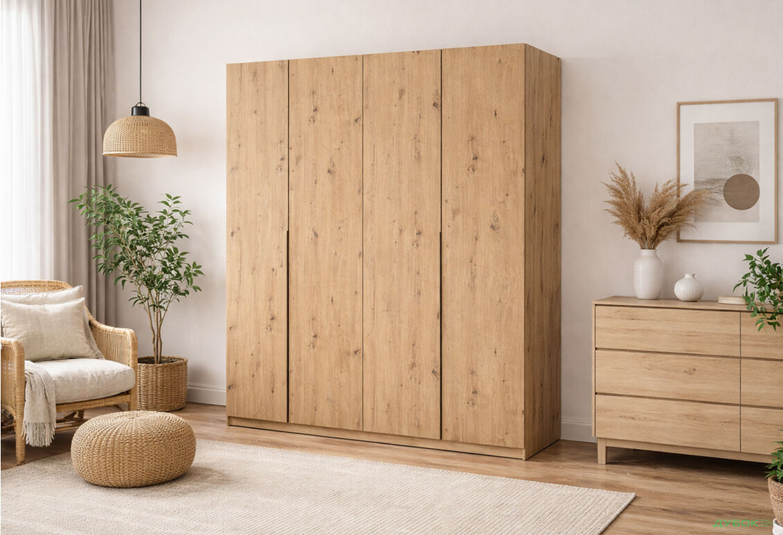 Изображение 2 - Шкаф МироМарк Тедди 4-дверный 179 см дуб артизан, серия Н