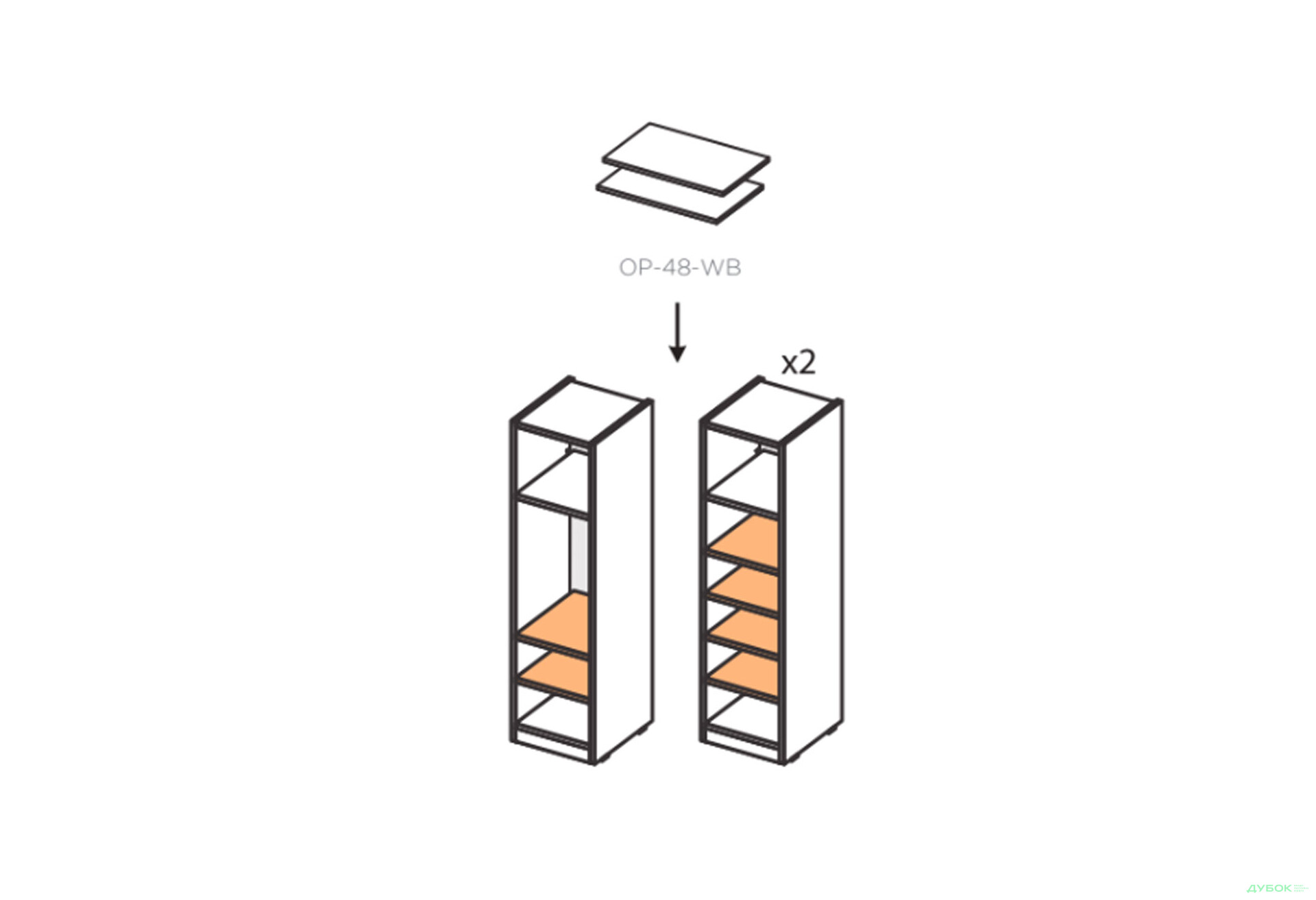 Изображение 6 - Шкаф МироМарк Меги / Megy 1-дверная 45 см глянец серый шиншилла, серия Н