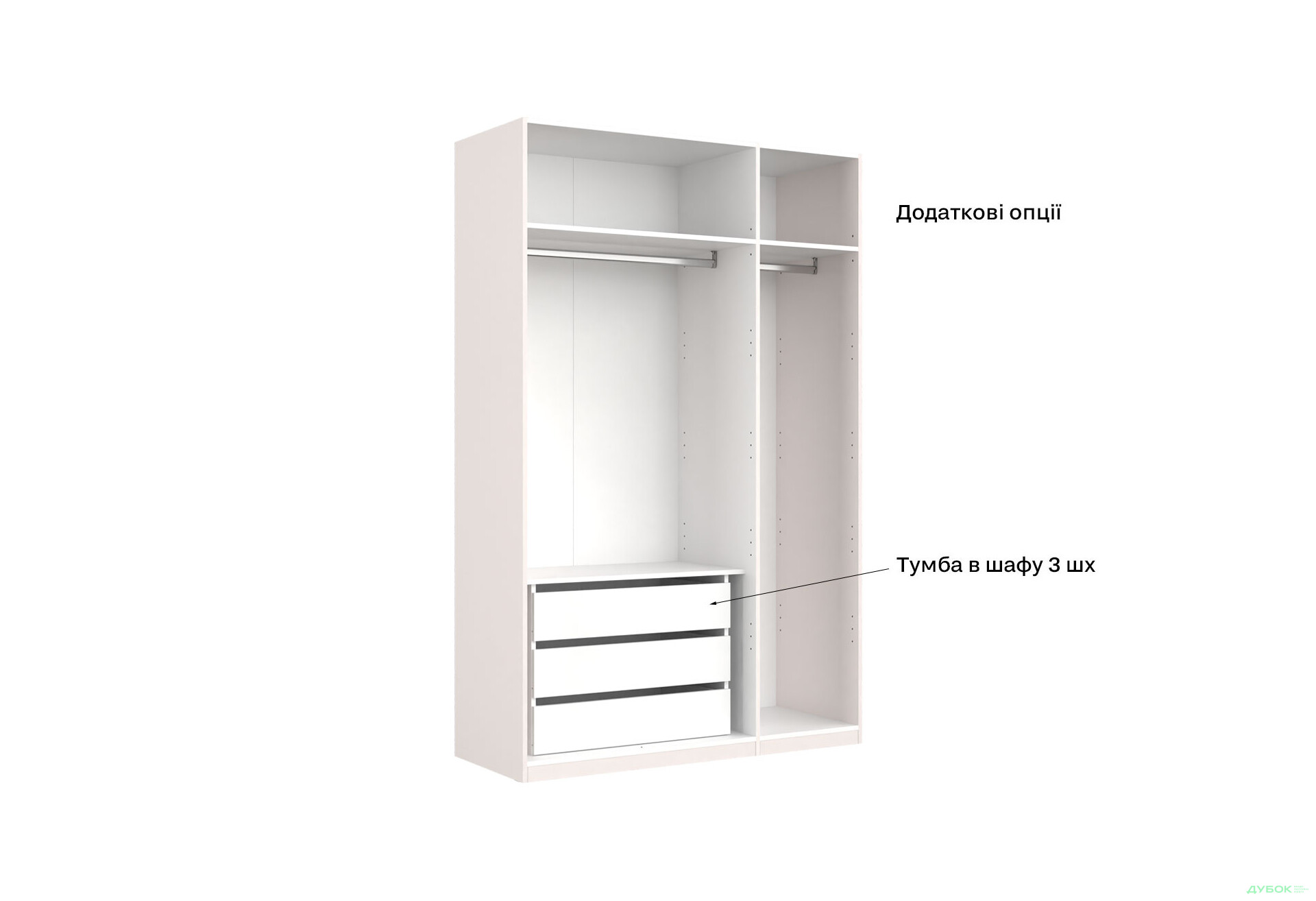 Шафа MiroMark Лілі / Lily 3-дверна 134 см, глянець кашемір, серія Н - Зображення 12 Зображення 12 - Шафа MiroMark Лілі / Lily 3-дверна 134 см, глянець кашемір, серія Н