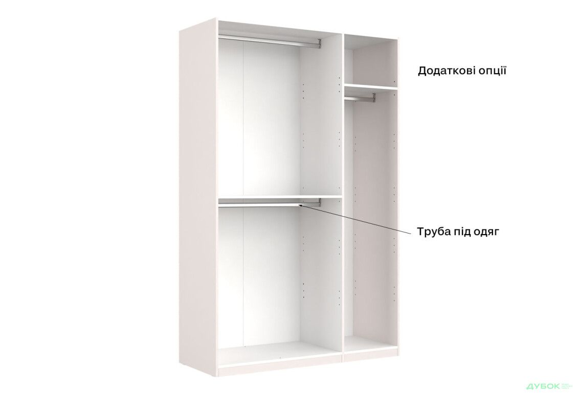 Шафа MiroMark Лілі / Lily 3-дверна 134 см, глянець кашемір, серія Н - Зображення 20 Зображення 20 - Шафа MiroMark Лілі / Lily 3-дверна 134 см, глянець кашемір, серія Н
