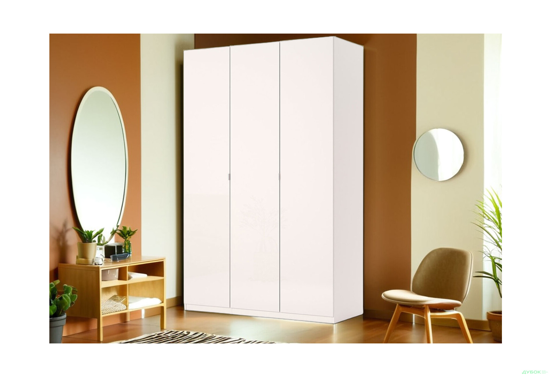 Шафа MiroMark Лілі / Lily 3-дверна 134 см, глянець кашемір, серія Н - Зображення 2 Зображення 2 - Шафа MiroMark Лілі / Lily 3-дверна 134 см, глянець кашемір, серія Н