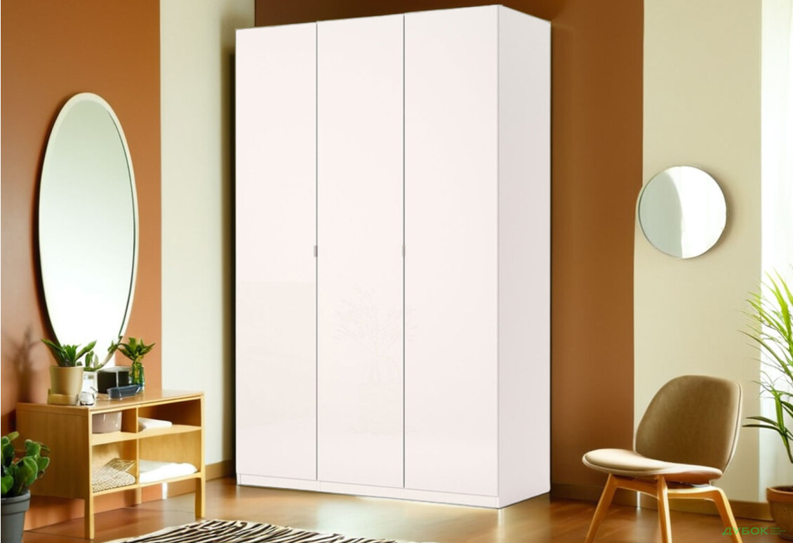 Шафа MiroMark Лілі / Lily 3-дверна 134 см, глянець кашемір, серія Н - Зображення 2 Зображення 2 - Шафа MiroMark Лілі / Lily 3-дверна 134 см, глянець кашемір, серія Н