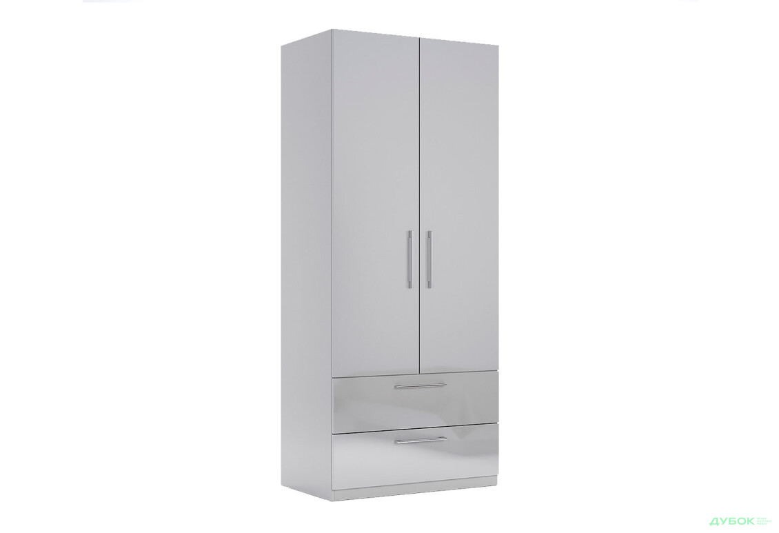 Шкаф МироМарк Меги / Megy 2-дверный с 2 ящиками 90 см глянец серый шиншилла, серия Н - Изображение 4 Изображение 4 - Шкаф МироМарк Меги / Megy 2-дверный с 2 ящиками 90 см глянец серый шиншилла, серия Н