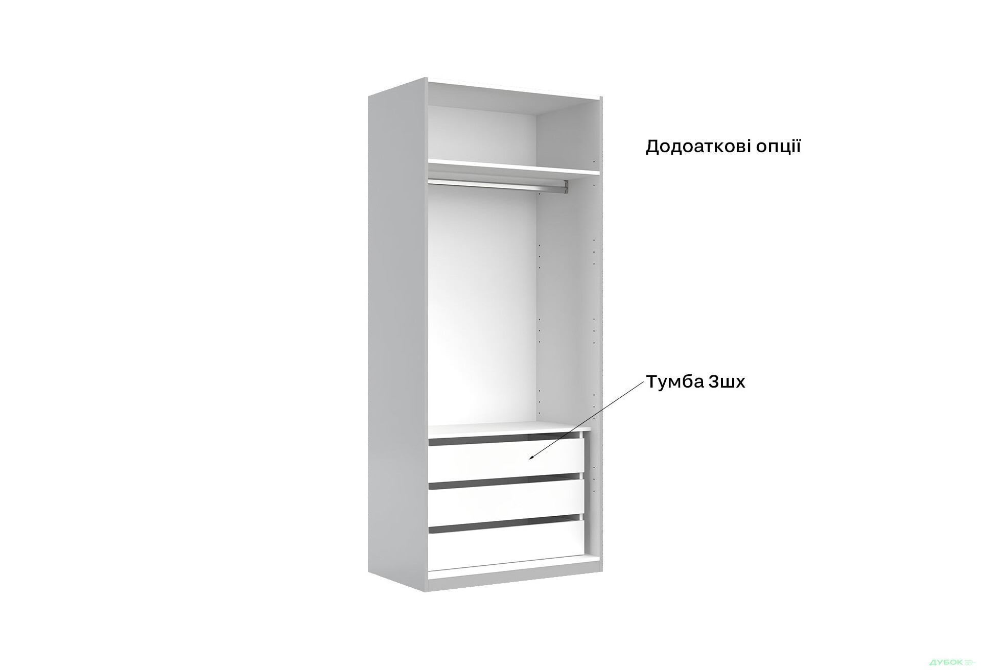 Шафа MiroMark Мегі / Megy 2-дверна 90 см глянець сірий шиншила, серія Н - Зображення 10 Зображення 10 - Шафа MiroMark Мегі / Megy 2-дверна 90 см глянець сірий шиншила, серія Н