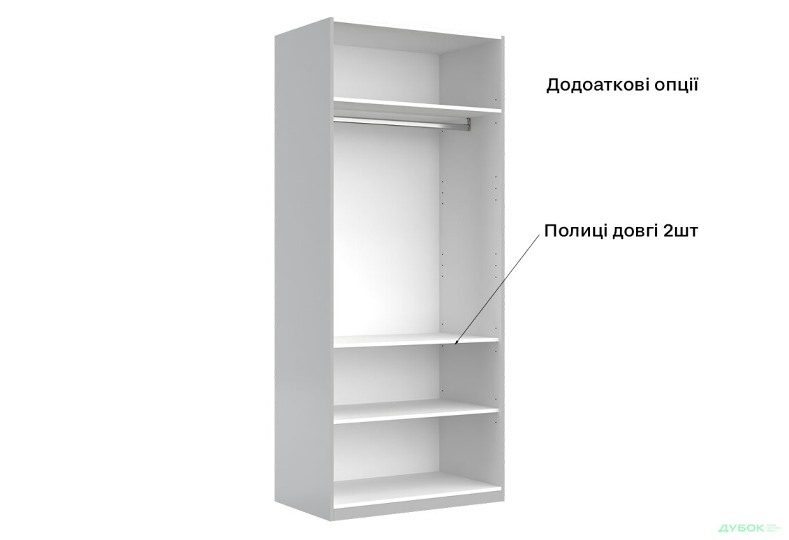 Шафа MiroMark Мегі / Megy 2-дверна 90 см глянець сірий шиншила, серія Н - Зображення 12 Зображення 12 - Шафа MiroMark Мегі / Megy 2-дверна 90 см глянець сірий шиншила, серія Н