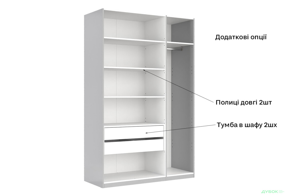Шафа MiroMark Мегі / Megy 3-дверна 134 см глянець сірий шиншила, серія Н - Зображення 15 Зображення 15 - Шафа MiroMark Мегі / Megy 3-дверна 134 см глянець сірий шиншила, серія Н