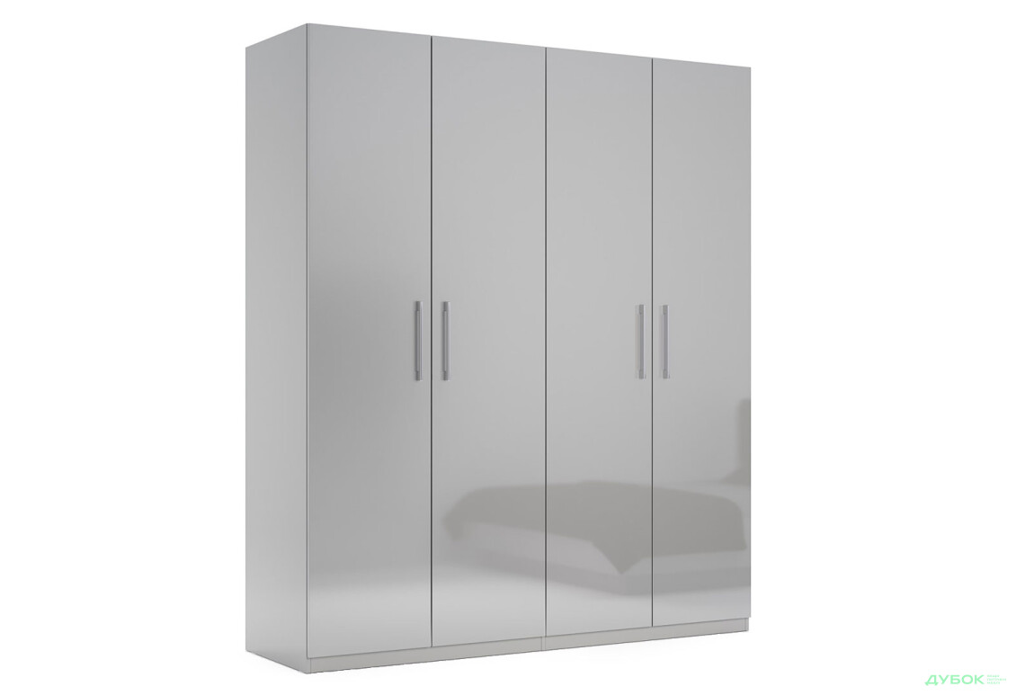 Шафа MiroMark Мегі / Megy 4-дверна 179 см, глянець сірий шиншила, серія Н - Зображення 4 Зображення 4 - Шафа MiroMark Мегі / Megy 4-дверна 179 см, глянець сірий шиншила, серія Н