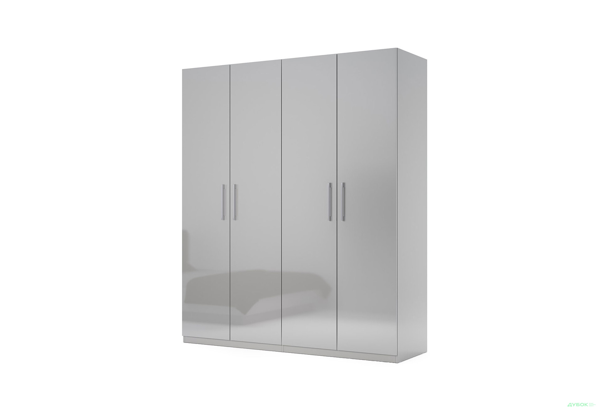 Шафа MiroMark Мегі / Megy 4-дверна 179 см, глянець сірий шиншила, серія Н - Зображення 1 Зображення 1 - Шафа MiroMark Мегі / Megy 4-дверна 179 см, глянець сірий шиншила, серія Н