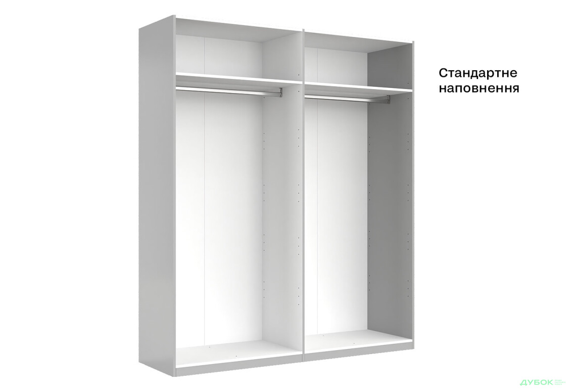 Шафа MiroMark Мегі / Megy 4-дверна 179 см, глянець сірий шиншила, серія Н - Зображення 6 Зображення 6 - Шафа MiroMark Мегі / Megy 4-дверна 179 см, глянець сірий шиншила, серія Н