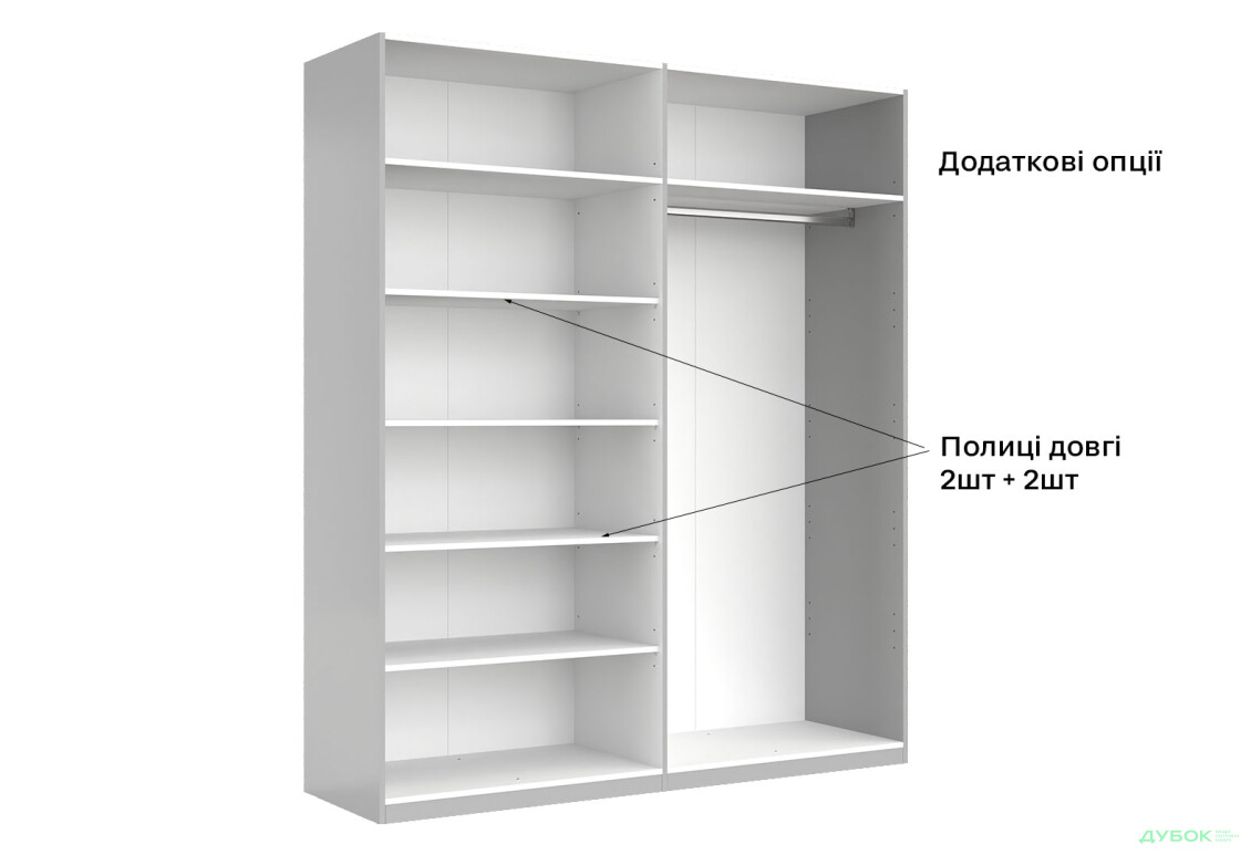 Шафа MiroMark Мегі / Megy 4-дверна 179 см, глянець сірий шиншила, серія Н - Зображення 9 Зображення 9 - Шафа MiroMark Мегі / Megy 4-дверна 179 см, глянець сірий шиншила, серія Н