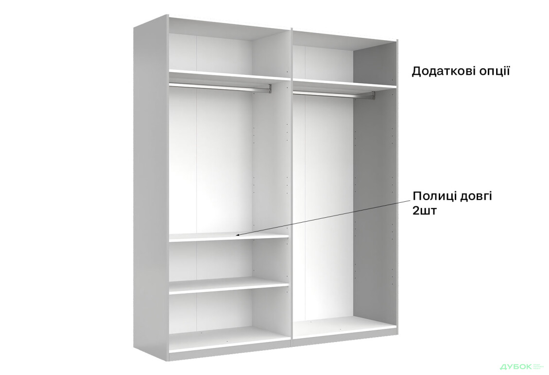 Шафа MiroMark Мегі / Megy 4-дверна 179 см, глянець сірий шиншила, серія Н - Зображення 11 Зображення 11 - Шафа MiroMark Мегі / Megy 4-дверна 179 см, глянець сірий шиншила, серія Н