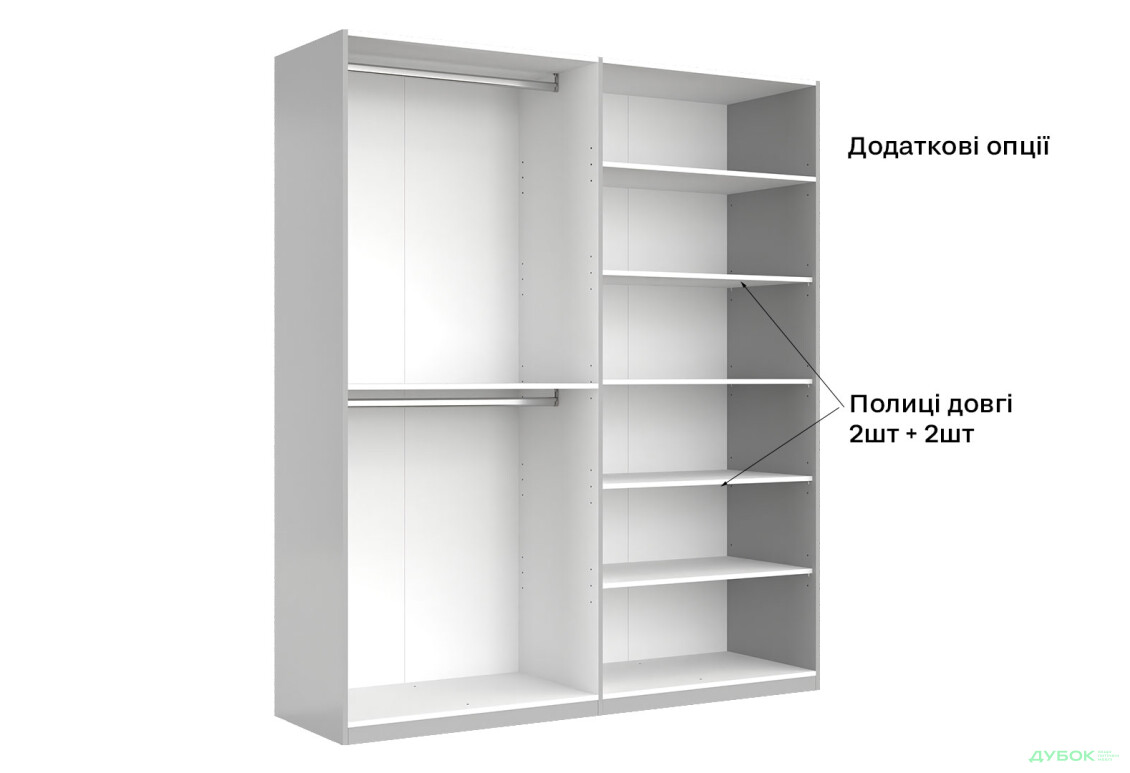 Шафа MiroMark Мегі / Megy 4-дверна 179 см, глянець сірий шиншила, серія Н - Зображення 13 Зображення 13 - Шафа MiroMark Мегі / Megy 4-дверна 179 см, глянець сірий шиншила, серія Н