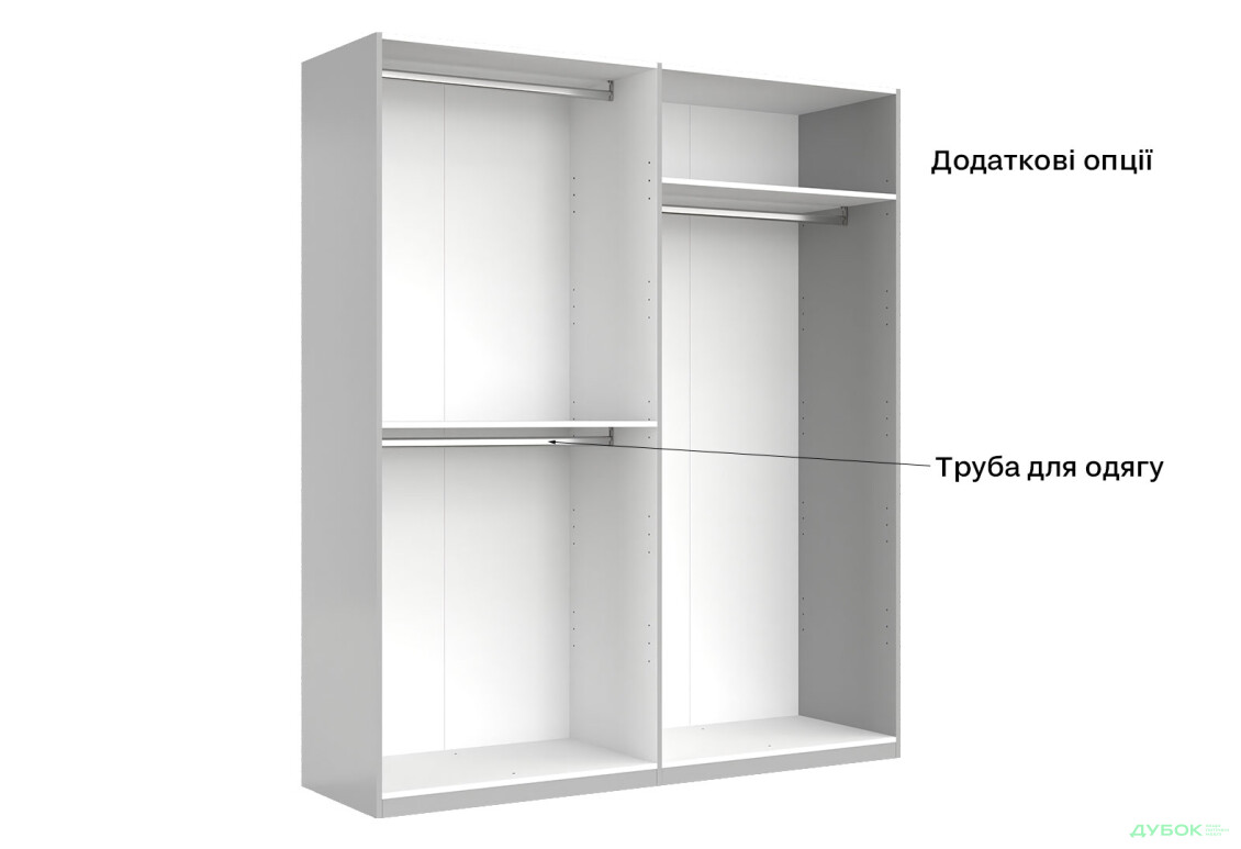 Шафа MiroMark Мегі / Megy 4-дверна 179 см, глянець сірий шиншила, серія Н - Зображення 14 Зображення 14 - Шафа MiroMark Мегі / Megy 4-дверна 179 см, глянець сірий шиншила, серія Н