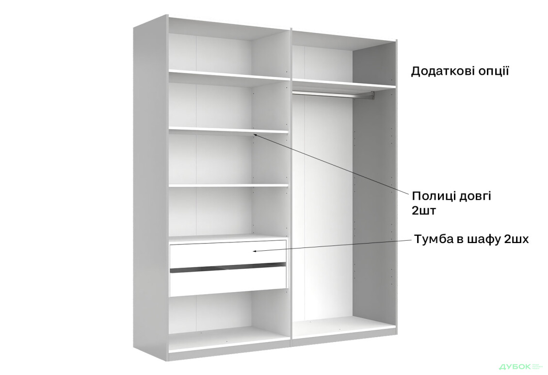 Шафа MiroMark Мегі / Megy 4-дверна 179 см, глянець сірий шиншила, серія Н - Зображення 16 Зображення 16 - Шафа MiroMark Мегі / Megy 4-дверна 179 см, глянець сірий шиншила, серія Н