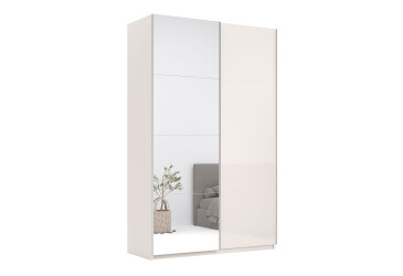 Шафа-купе MiroMark Лілі / Lily із дзеркалом 2-дверна 150х240 см, глянець кашемір, серія Н