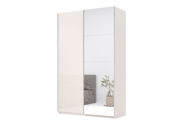 Шафа-купе MiroMark Лілі / Lily із дзеркалом 2-дверна 150х240 см, глянець кашемір, серія Н