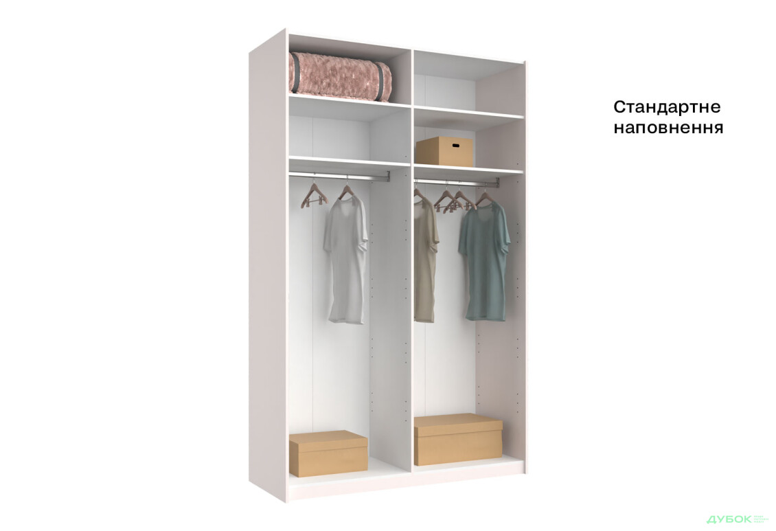 Шкаф-купе MiroMark Лили / Lily с зеркалом 2-дверный 150х240 см, глянец кашемир, серия Н - Изображение 4 Изображение 4 - Шкаф-купе MiroMark Лили / Lily с зеркалом 2-дверный 150х240 см, глянец кашемир, серия Н