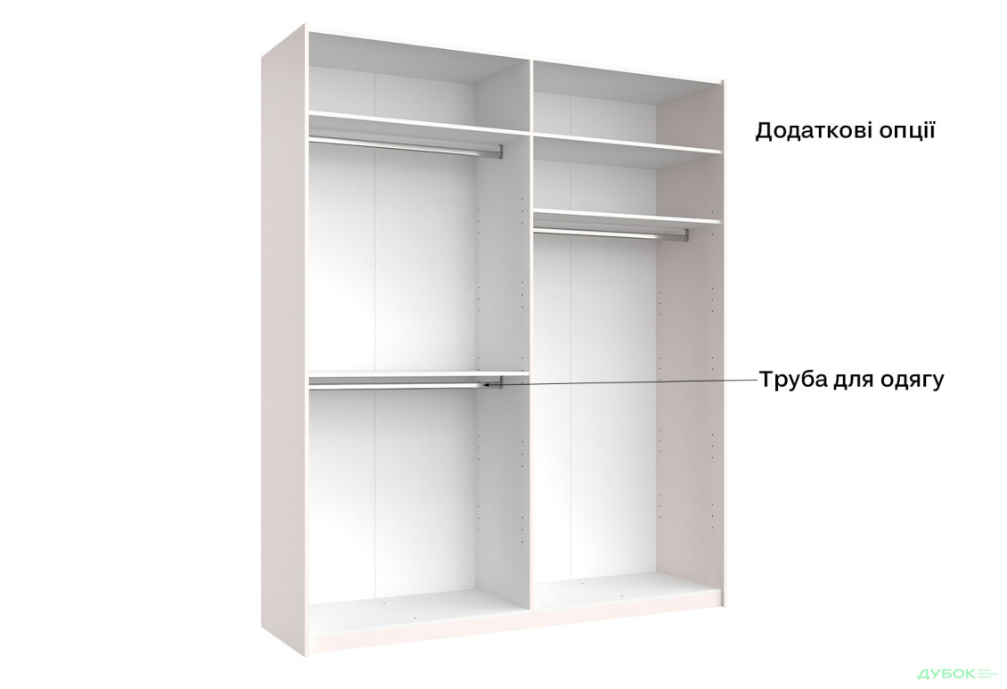 Шафа-купе MiroMark Мегі / Megy 2-дверна 200х240 см глянець сірий шиншила / дзеркало - Зображення 12 Зображення 12 - Шафа-купе MiroMark Мегі / Megy 2-дверна 200х240 см глянець сірий шиншила / дзеркало