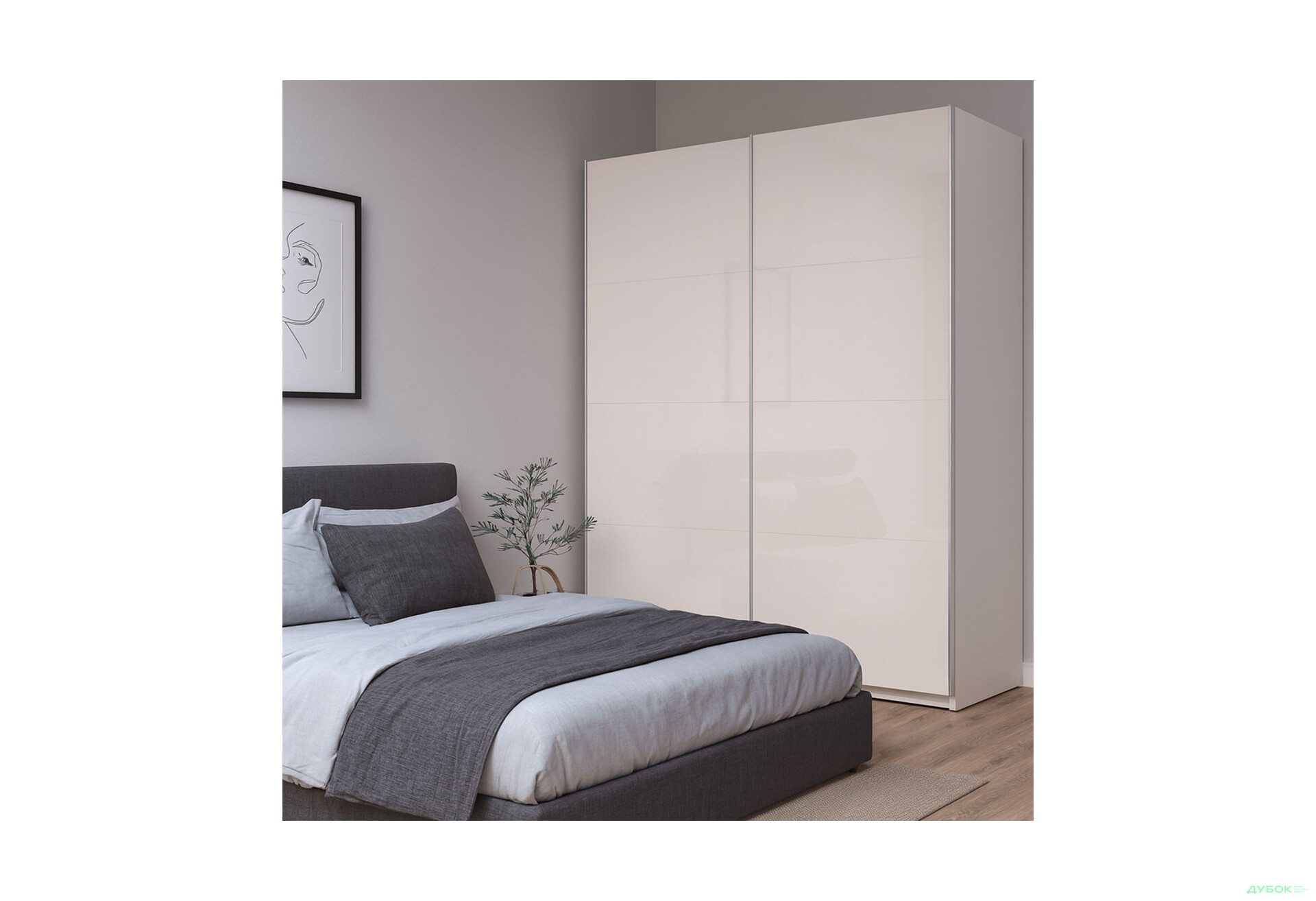 Изображение 2 - Шкаф-купе MiroMark Лили / Lily 2-дверный 200х240 см, глянец кашемир, серия Н