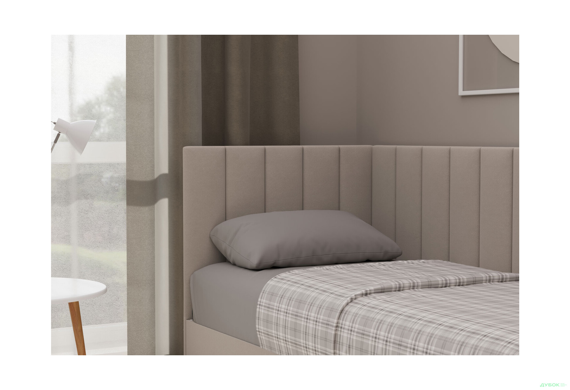 Ліжко-подіум Vika Перлина 90х200 см підйомне з матрацом, збірка ліва, бежеве (Zenit 26) - Зображення 3 Зображення 3 - Ліжко-подіум Vika Перлина 90х200 см підйомне з матрацом, збірка ліва, бежеве (Zenit 26)