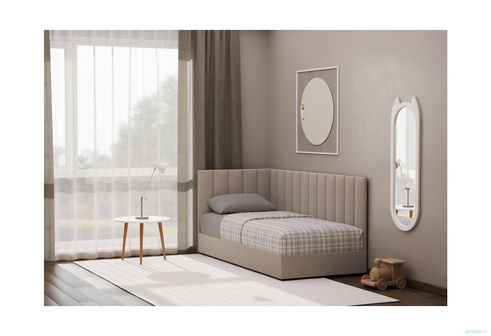 Ліжко-подіум Vika Перлина 90х200 см підйомне з матрацом, збірка ліва, бежеве (Zenit 26) - Зображення 2 Зображення 2 - Ліжко-подіум Vika Перлина 90х200 см підйомне з матрацом, збірка ліва, бежеве (Zenit 26)