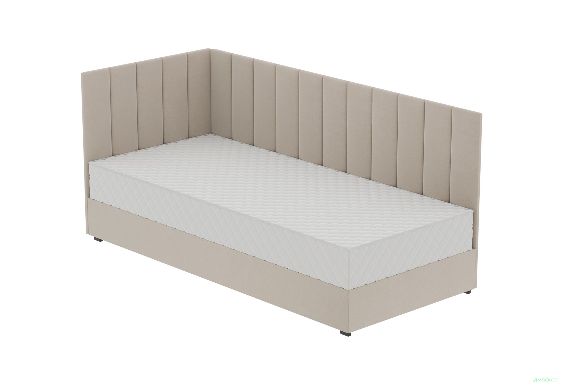 Ліжко-подіум Vika Перлина 90х200 см підйомне з матрацом, збірка ліва, бежеве (Zenit 26) - Зображення 4 Зображення 4 - Ліжко-подіум Vika Перлина 90х200 см підйомне з матрацом, збірка ліва, бежеве (Zenit 26)