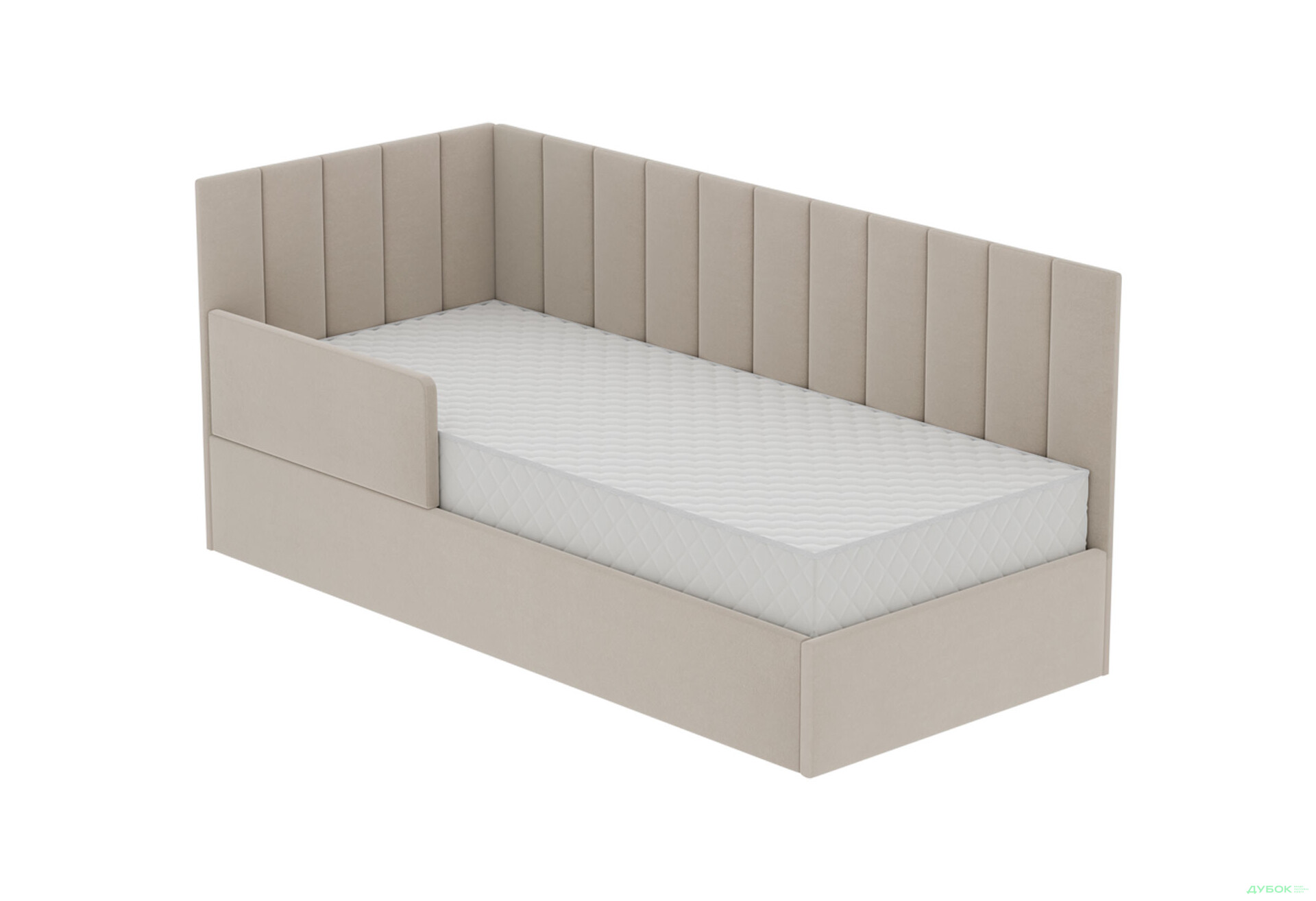 Ліжко-подіум Vika Перлина New 90х200 см підйомне з бортиком, без матрацу, збірка ліва, бежеве (Zenit 26) - Зображення 4 Зображення 4 - Ліжко-подіум Vika Перлина New 90х200 см підйомне з бортиком, без матрацу, збірка ліва, бежеве (Zenit 26)