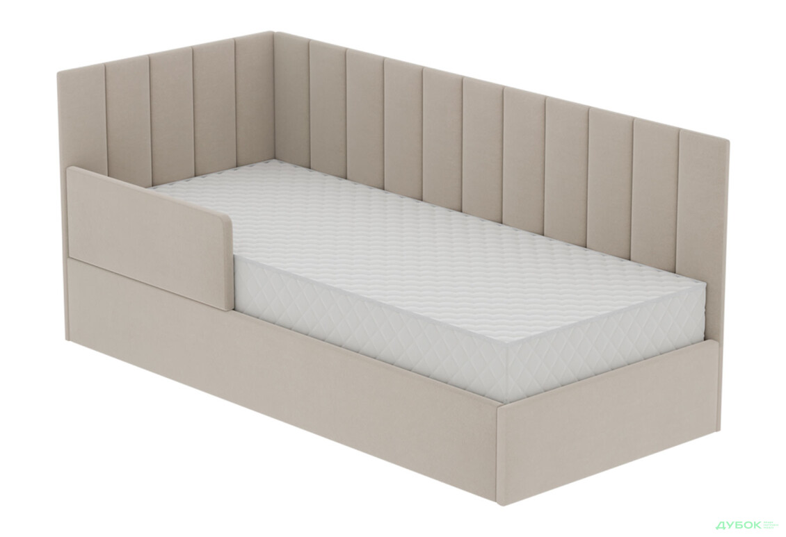 Ліжко-подіум Vika Перлина New 90х200 см підйомне з бортиком, без матрацу, збірка ліва, бежеве (Zenit 26) - Зображення 4 Зображення 4 - Ліжко-подіум Vika Перлина New 90х200 см підйомне з бортиком, без матрацу, збірка ліва, бежеве (Zenit 26)