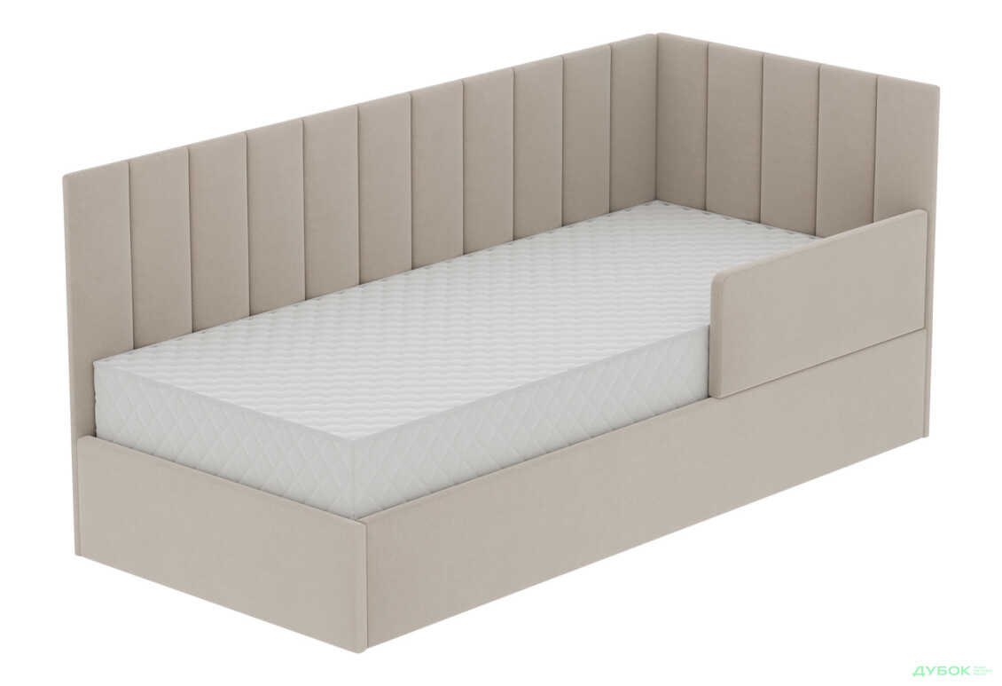 Ліжко-подіум Vika Перлина New 90х200 см підйомне з бортиком, без матрацу, збірка права, бежеве (Zenit 26) - Зображення 4 Зображення 4 - Ліжко-подіум Vika Перлина New 90х200 см підйомне з бортиком, без матрацу, збірка права, бежеве (Zenit 26)