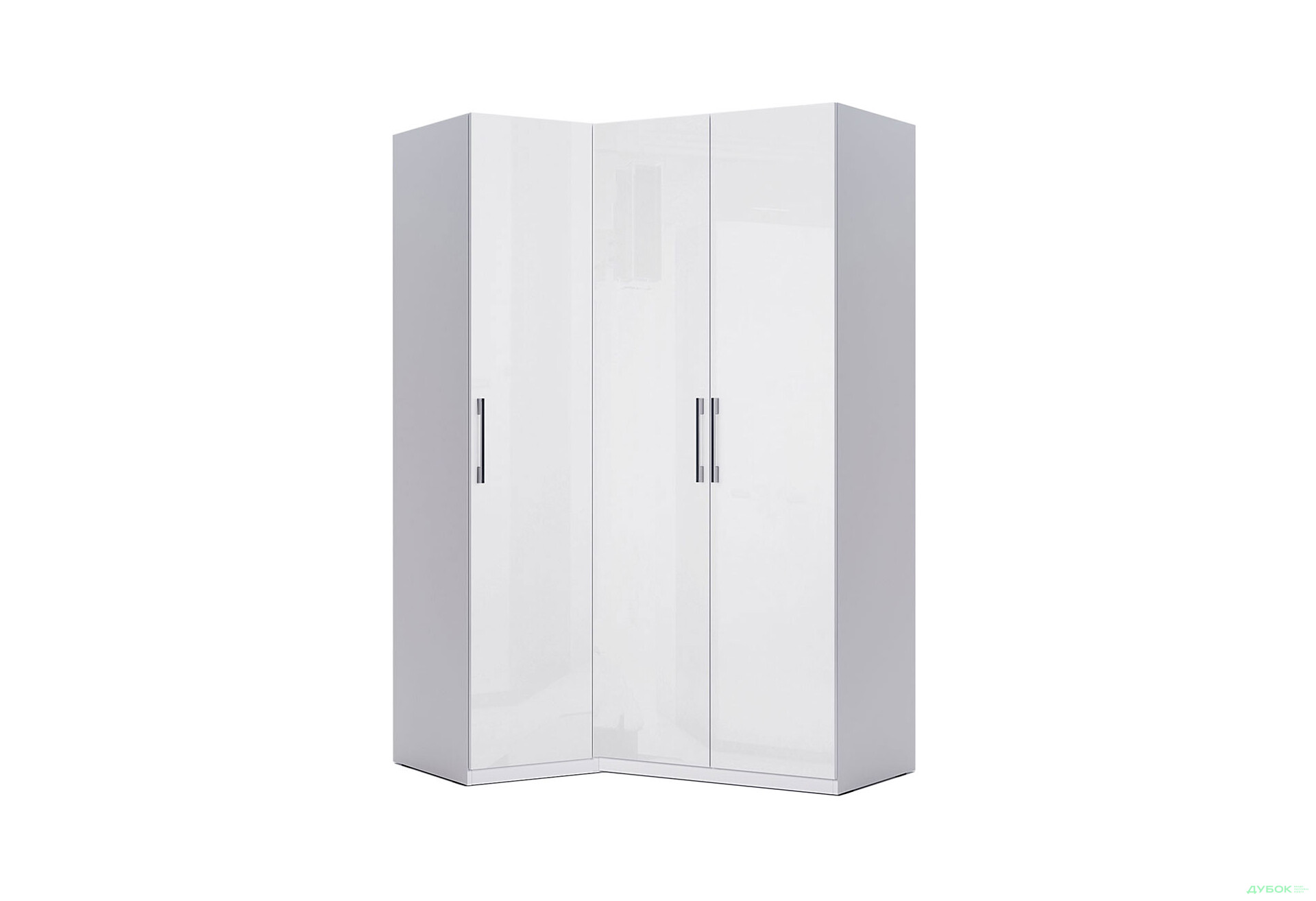 Шафа MiroMark Фемілі кутова 3-дверна 100х148 см Біла, серія Н - Зображення 1 Зображення 1 - Шафа MiroMark Фемілі кутова 3-дверна 100х148 см Біла, серія Н