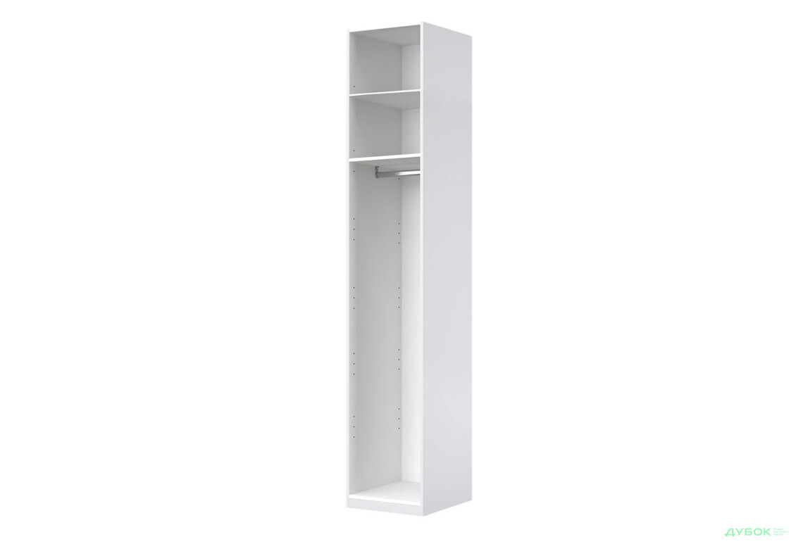 Шафа MiroMark Фемілі 1-дверна з антресолею 45 см Біла, серія Н - Зображення 2 Зображення 2 - Шафа MiroMark Фемілі 1-дверна з антресолею 45 см Біла, серія Н