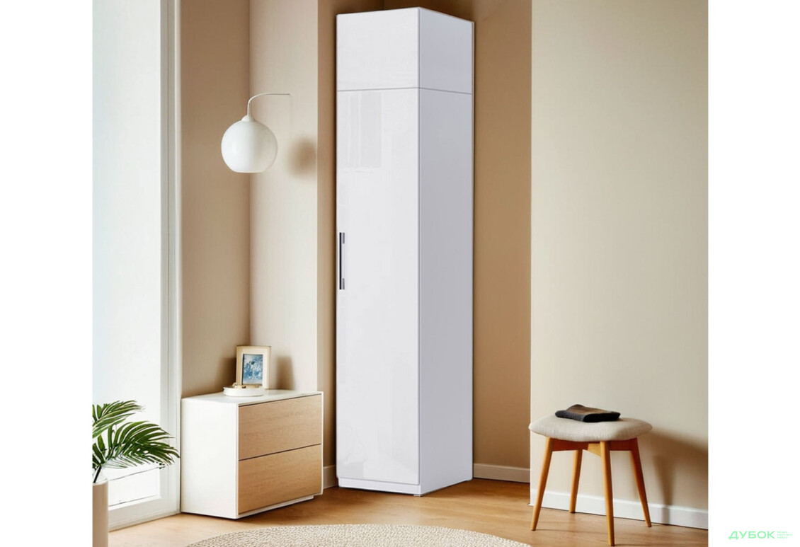 Шафа MiroMark Фемілі 1-дверна з антресолею 45 см Біла, серія Н - Зображення 3 Зображення 3 - Шафа MiroMark Фемілі 1-дверна з антресолею 45 см Біла, серія Н