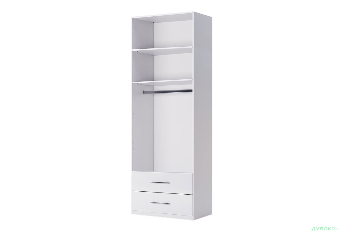 Зображення 2 - Шафа MiroMark Фемілі 2-дверна з антресолею з 2 шухлядами 90 см Біла, серія Н