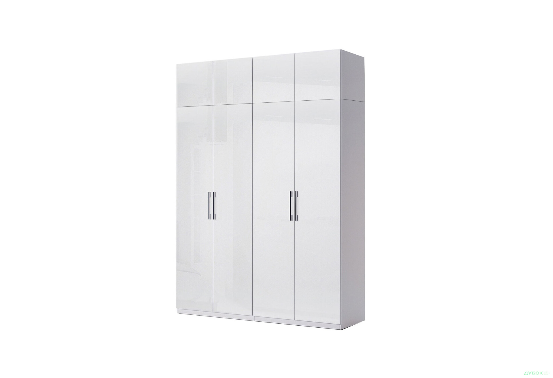 Шафа MiroMark Фемілі 4-дверна з антресолею 179 см Біла, серія Н - Зображення 1 Зображення 1 - Шафа MiroMark Фемілі 4-дверна з антресолею 179 см Біла, серія Н